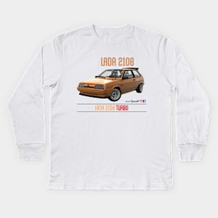 Lada 2108 Turbo Orange Kids Long Sleeve T-Shirt